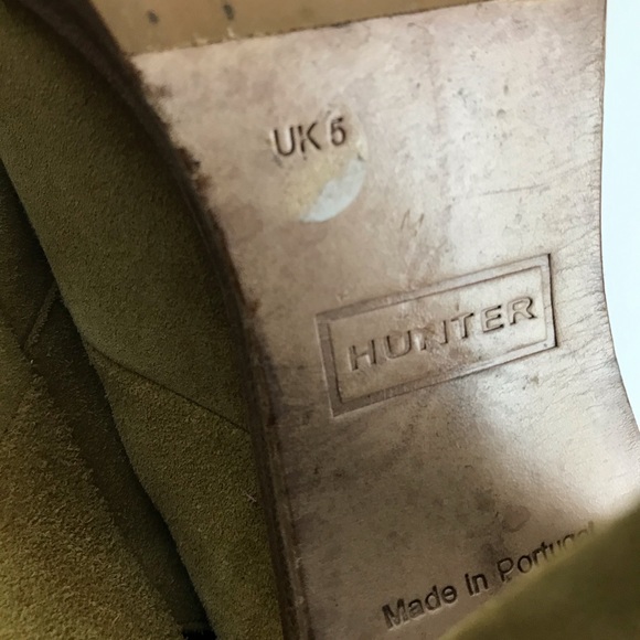 Hunter Booties UK Ochre Suede Ankle Strap RARE - Picture 8 of 9